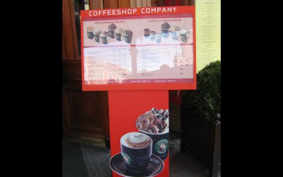 Стойка-меню для кофейни CoffeeShop