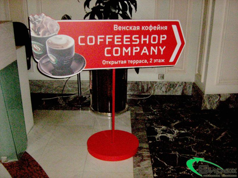 Стойка навигационная для кофейни CoffeeShop