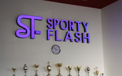 Световая вывеска для фитнес клуба Sport Flash