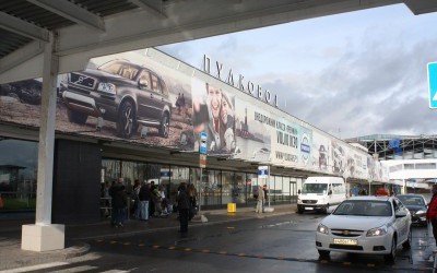 Аэропорт Пулково - баннерная фасадная конструкция_09